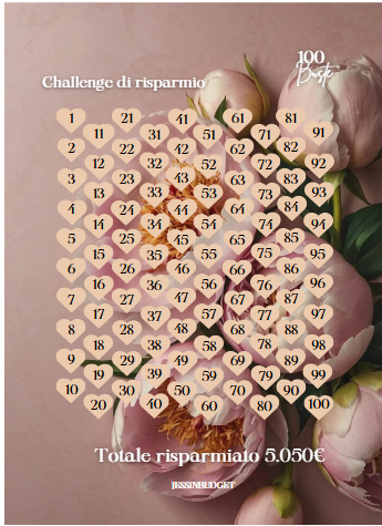 Challenge 100 buste con agenda trasparente