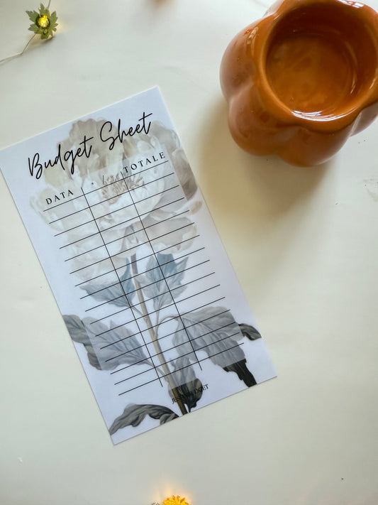 Budget Sheet Eleganza