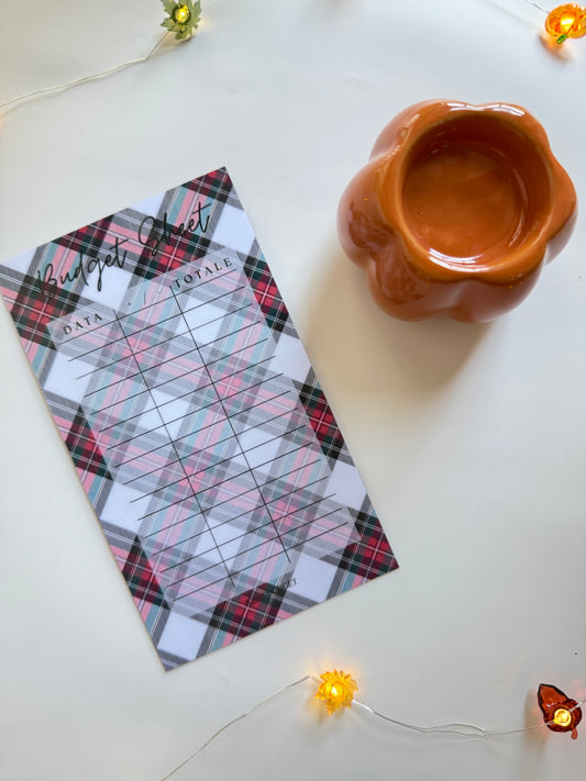 Budget Sheet Tartan