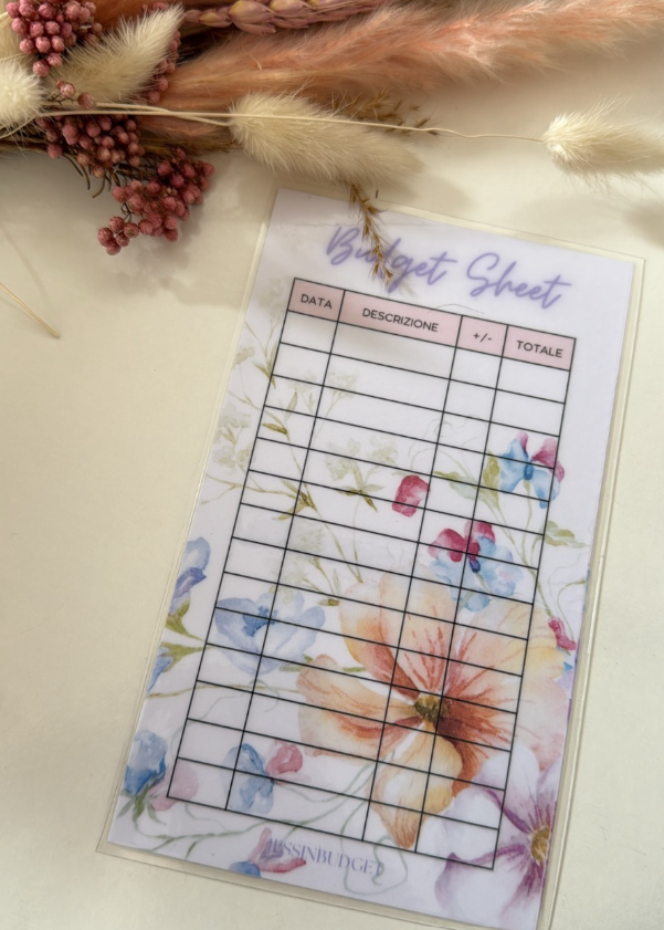 Budget Sheet BOUQUET