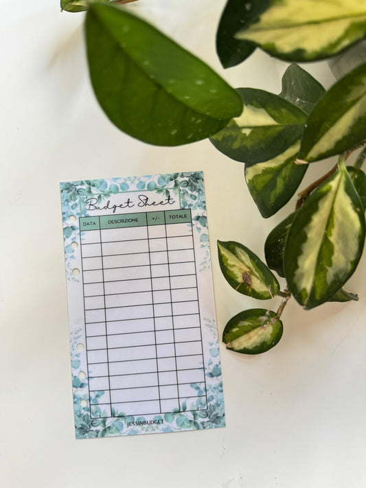Budget Sheet EUCALIPTO