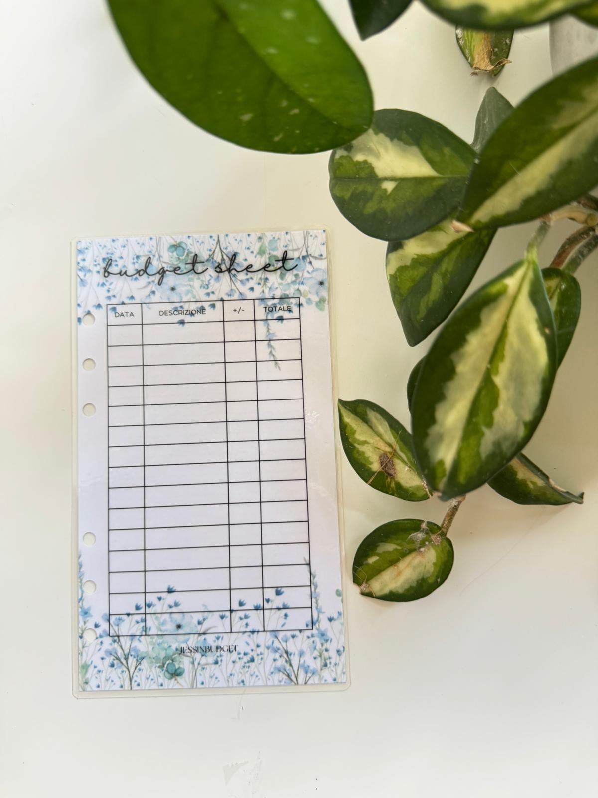 Budget Sheet FIORI BLU