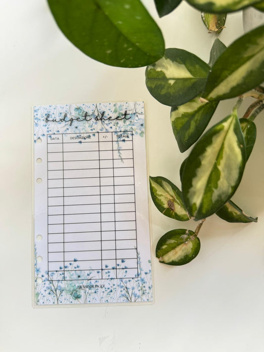 Budget Sheet FIORI BLU