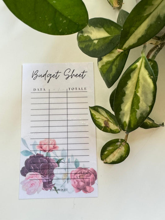 Budget Sheet PEONIA