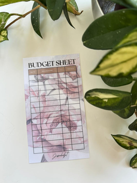 Budget Sheet PEONY