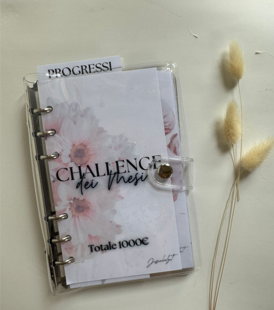 Challenge dei mesi a tema fiori con agenda in effetto acrilico