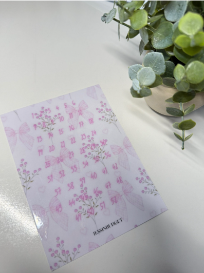 Challenge 52 Settimane A5 - Fiocchi rosa