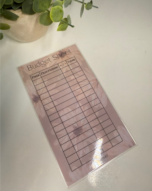 Budget Sheet DAISY BROWN