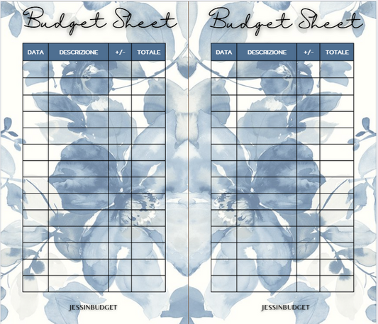 Budget Sheet ELEGANT BLUE