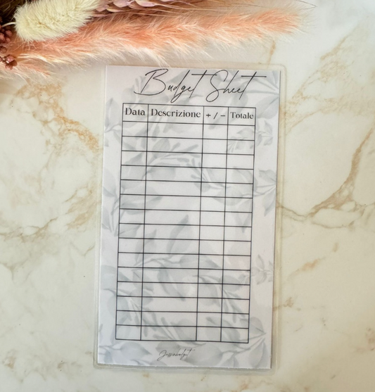 Budget Sheet GREY