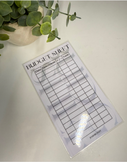 Budget Sheet JENNA