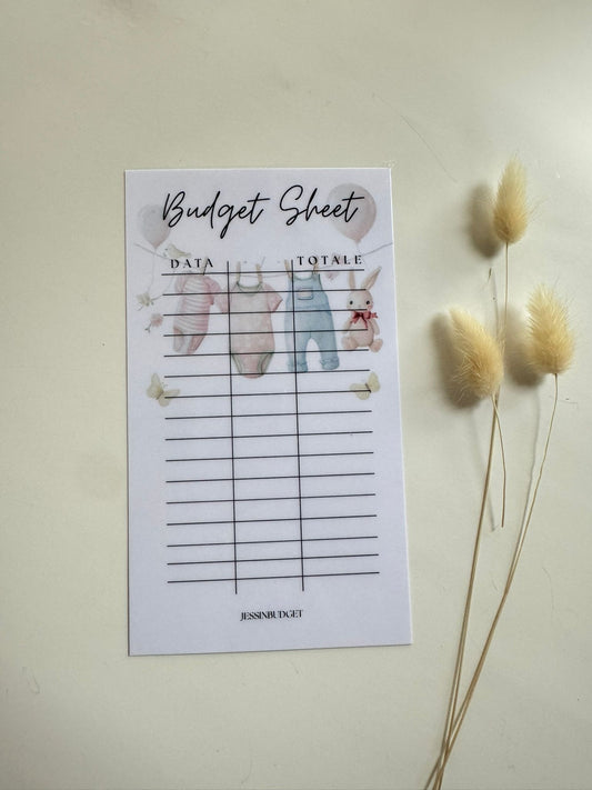 Budget Sheet BABY