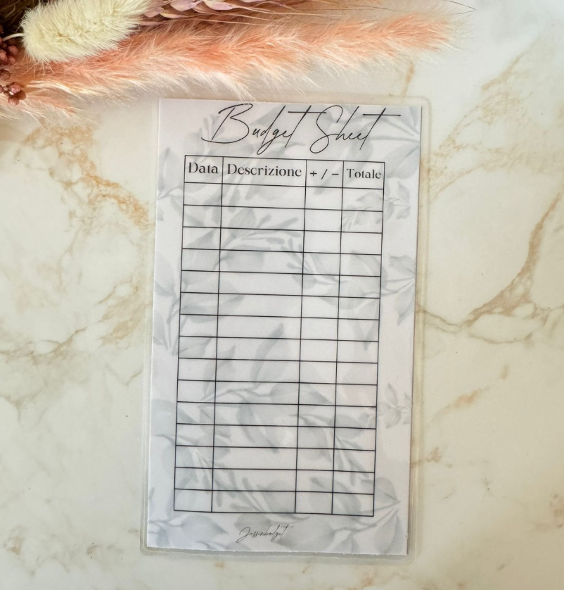 Budget Sheet GREY